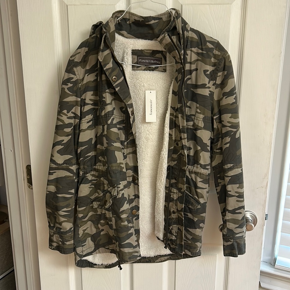 Sherpa Lined Fur Camo Jacket